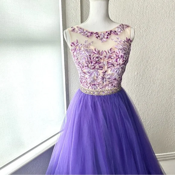 Floral Embroidered Ball Gown Size XS - Picture 7 of 17